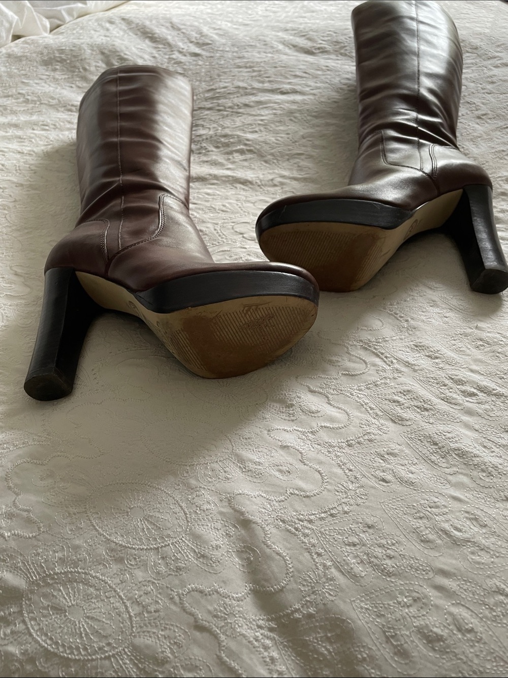 Michael Kors maroon Brown Tall Platform Lesly Boots - Picture 7 of 7